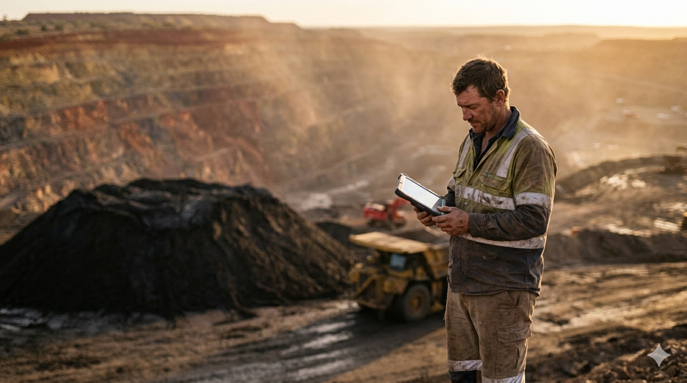 On-site crew using the inspection app on a rugged tablet